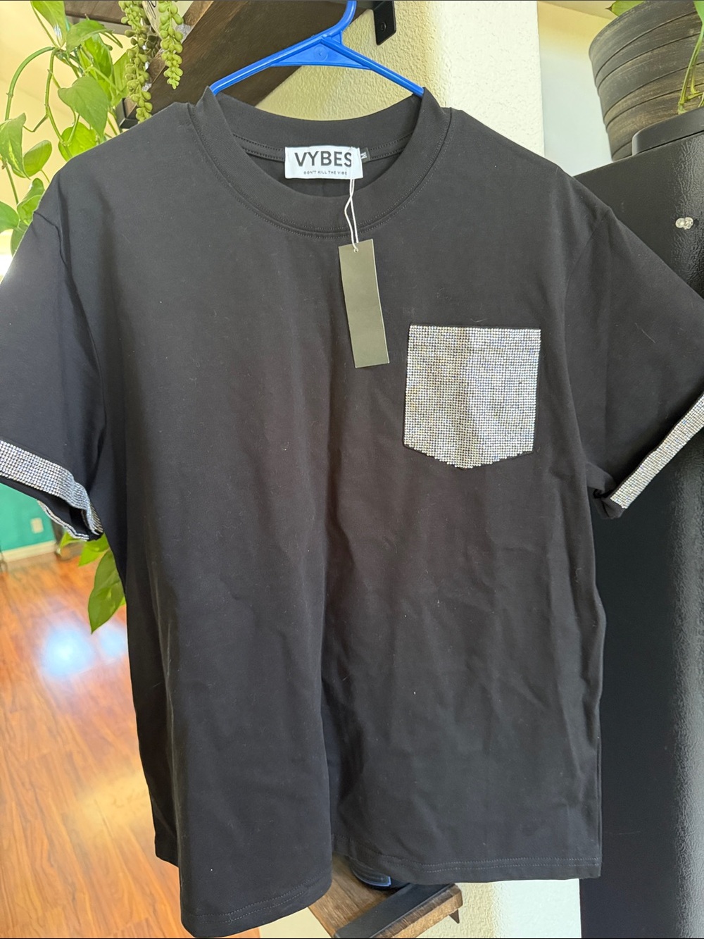 Black Short-Sleeve Pocket Tee